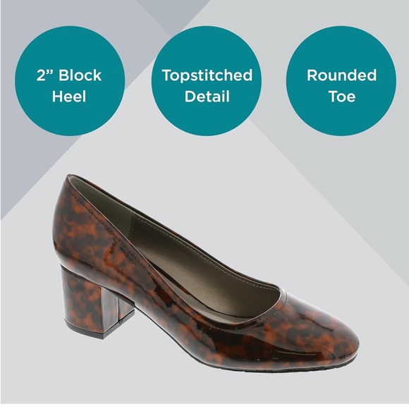 Tortoise Shell Block Heels - Picture 6 of 6